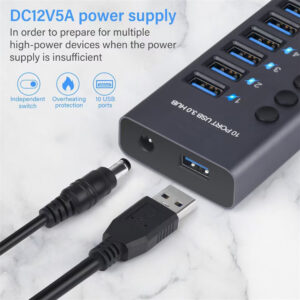 Usb 3.0 Hub 11-port Hub Docking Station with Independent Switch Usb Splitter