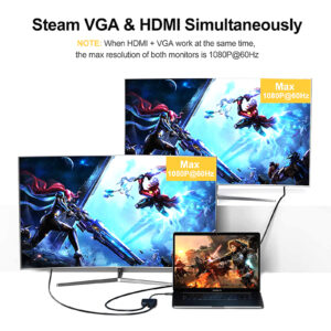 Usb3.0 to Hdmi Vga Usb 3-in-1 Adapter 1080p Multi-display Converter