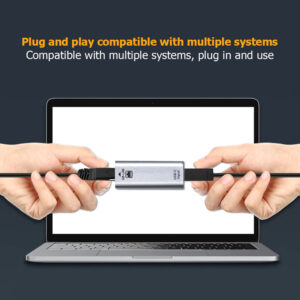 1m Usb3.0 To Rj45 Adapter Supports Gigabit Network Usb 3.0 Up To 5gbps silver