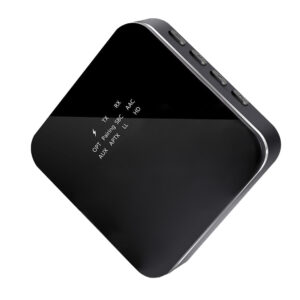 2 In 1 Wireless Bluetooth 5.0 Aux Receiver Transmitter For Tv Car Rca 3.5 Audio Receiver Black