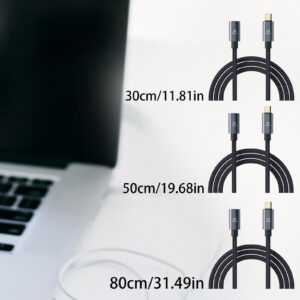 Usb C Extension Cable Type C Male-to-female Extender Cord Usb4 Full-featured Data Cable 40gbps Screen Projection USB40GB extension cable 0.8m