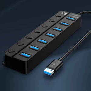 Multiport Adapter 7 In 1 USB 3.0 Dongle With Cable Data Adapter 5Gbps High Speed USB Hub For Laptop Printer Flash Drive 4-port HUB (all USB3.0)