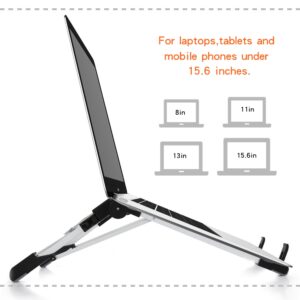 Folding Bracket Aluminum Alloy Portable Multifunctional Folding Storage Vertical Stand For Laptop black