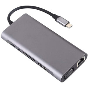11-in-1 USB 3.0 Hub Type-C Multi-port Adapter HD-Mi 4k USB C to Vga