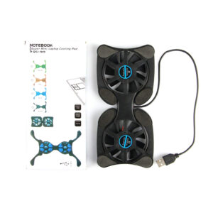 Foldable USB Laptop Cooling Pads with Double Fans Mini Octopus Notebook Cooler Cooling Pad for 7-15 Inch Notebook Laptop black