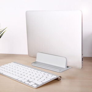 Aluminum Alloy Bracket Bookshelf Vertical Storage Stand for Laptop Notebook Holder Support Silver