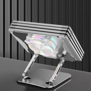 LS518 Laptop Stand Adjustable Folding Computer Stand Aluminum Alloy Computer Riser For Laptop Notebook Tablet More grey