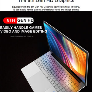Core I3 15.6 Inch Laptop 8GB RAM 256GB Hard Disk IPS Display Win10 OS Notebook with Backlit Key
