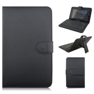 Universal Tablet Case With Keyboard Stand Function Travel Portable Sleeve Removable Keyboard Cover PU Leather Keyboard Folio Case Cover Compatible