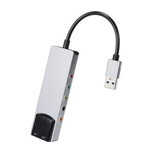 External Audio Converter USB Audio Adapter External Stereo Sound Card 7.1 5.1 Channel Audio Sound Decoder Converter SPDIF Optical For Laptop Desktop PC silver