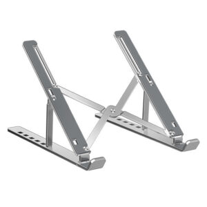 N8 Laptop Stand Aluminum Alloy Computer Folding Riser Adjustable Laptops PC Tabletop Mount For Notebook Tablet Computer N3 silicone silver