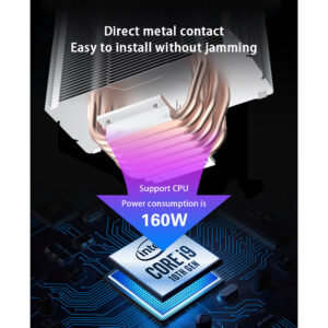CPU Air Cooler 6 Heat Pipe Mute External Light-emitting 12cmcpu Cooling Fan