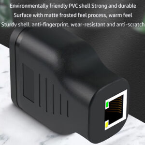Rj45 Network Splitter Rj45 1 To 2 LAN Interface Ethernet Socket Connector Adapter 100M With Usb Power Cable black