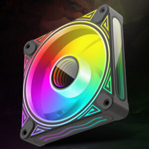 DM1 Cooler Fan ARGB PC CPU Silent Case Luminous Fan 4.72 Inch Cooling PC Fans With Hydraulic Bearing Low Noise Computer RGB Case Fans Optional Wind Direction RGB Silent Cooler White forward blade
