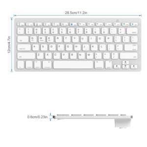 Wireless Gaming Keyboard Computer Game Universal Bluetooth Keyboard for Spanish German Russian French Korean Arabic Arabic white