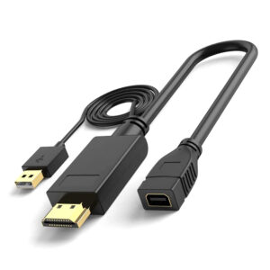 Hdmi-compatible To Mini DP Adapter Cable 4k60hz Unidirectional Video Cable Black