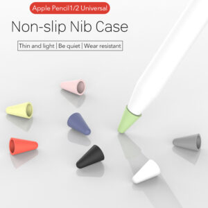 8pcs/set Silicone Case for Apple Pencil Pocket Cover Accessories for iPad Pro Soft Grip Nib Covers white