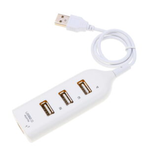 High Speed Usb Hub, 4 Port Splitter, Usb Adapter Mini Hub Socket, For Pc Laptop Notebook Computer Windows for Mac Accessories White