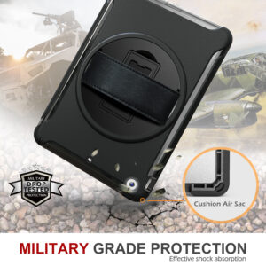 For ipad MINI 1 / 2 / 3 Wrist Handle Tri-proof Shockproof Dustproof Anti-fall Protective Cover with Bracket gray