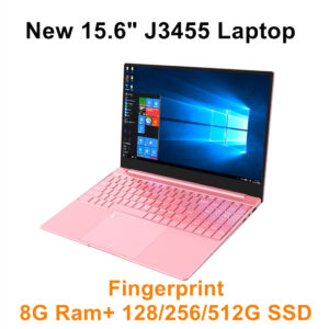 15.6"" Notebook Intel Celeron J3455 Pink Color Computer Notebook 8g  Ram 128g/256g/512glaptop With Fingerprint 512g 512G BU plug