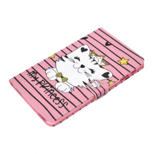 For Samsung T580 PU Laptop Protective Case with Front Snap Color Painted Smart Stay Cover Pink flower