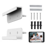 Universal Wall Mounted Tablet Stand Holder Wall Mount Bracket Stabilizer Kitchen Tablet Holder For All Tablet Phones White