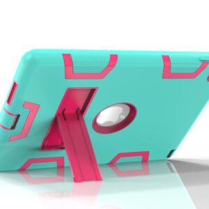 For iPad air2/iPad 6/iPad pro 9.7 2016 PC+ Silicone Hit Color Armor Case Tri-proof Shockproof Dustproof Anti-fall Protective Cover  Black + blue