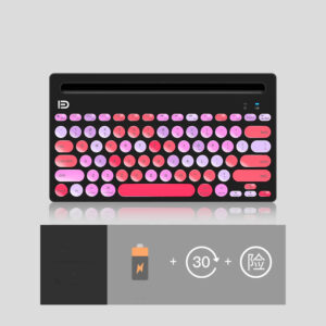 Wireless Keyboard For Mobile Phone Ipad Tablet Mini Dual-mode Rainbow Wireless Bluetooth Keyboard Black