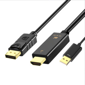 Hdmi-compatible To Displayport Display Adapter With Usb Power Hdmi-compatible Male To DP Female Adapter 0.25m
